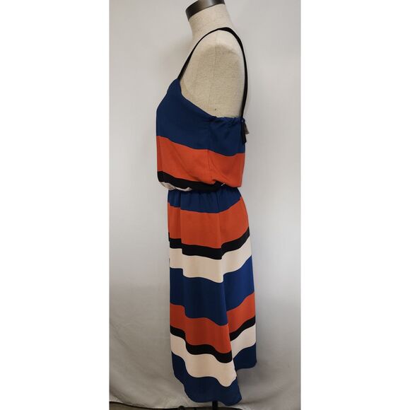 Allison Joy Evereve Retro Striped Midi Dress Size S - Picture 5 of 9